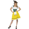 Yellow-White-Green - Back - Smiffys Womens-Ladies Oktoberfest Costume Dress