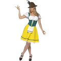 Yellow-White-Green - Pack Shot - Smiffys Womens-Ladies Oktoberfest Costume Dress