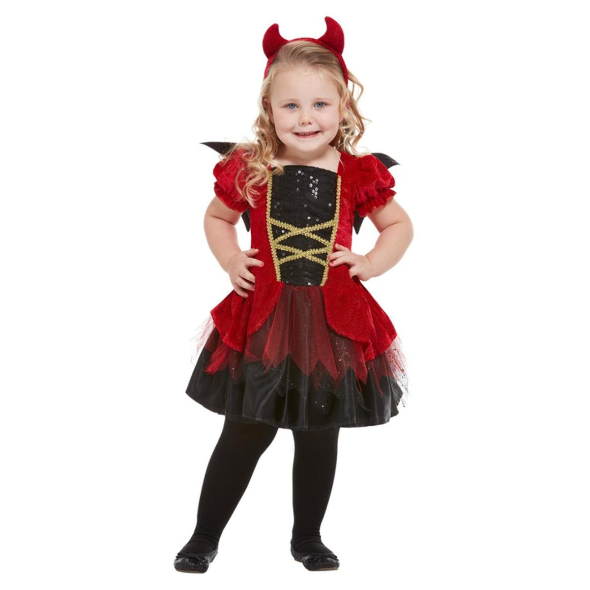 Red-Black - Front - Smiffys Childrens-Kids Devil Costume Set
