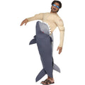 Grey-Blue - Back - Smiffys Mens Man-Eating Shark Costume Set