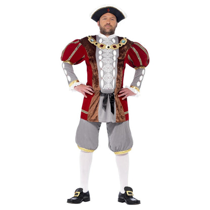 Red - Front - Smiffys Mens Deluxe Henry VIII Costume Set