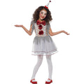 Grey-Red - Back - Smiffys Girls Vintage Clown Costume Set