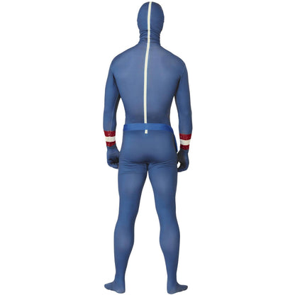 Blue-Red-White - Side - Smiffys Mens Union Jack Skin Suit Costume Set