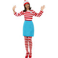 White-Red-Blue - Back - Wheres Wally? Womens-Ladies Wenda Costume Set