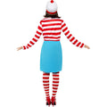 White-Red-Blue - Side - Wheres Wally? Womens-Ladies Wenda Costume Set