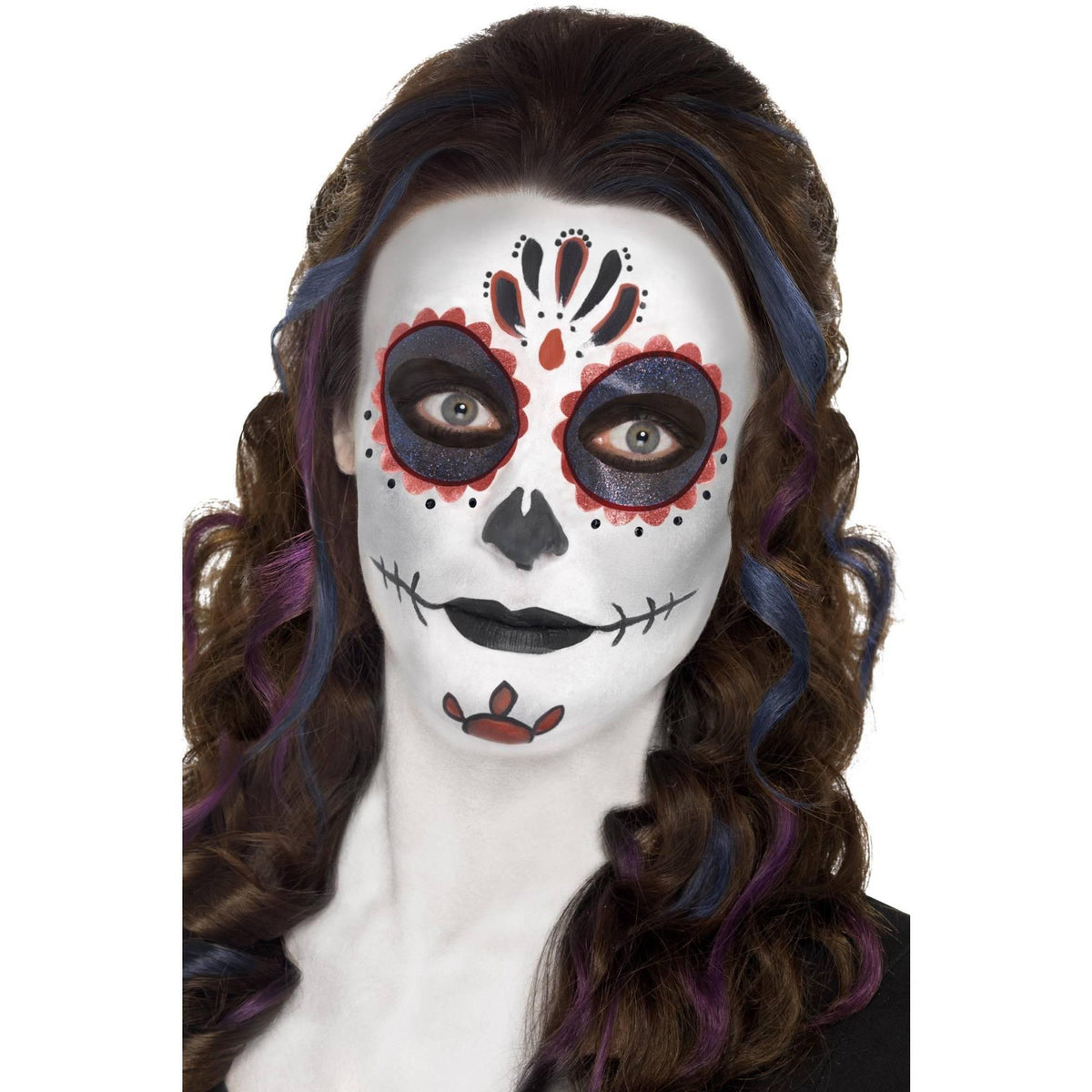 White - Back - Smiffys Day Of The Dead Costume Make-Up Set