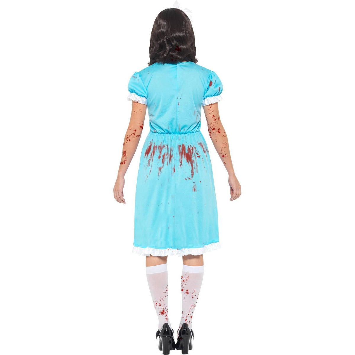 Blue-Red-White - Side - Smiffys Womens-Ladies Murderous Twin Bloody Costume Set