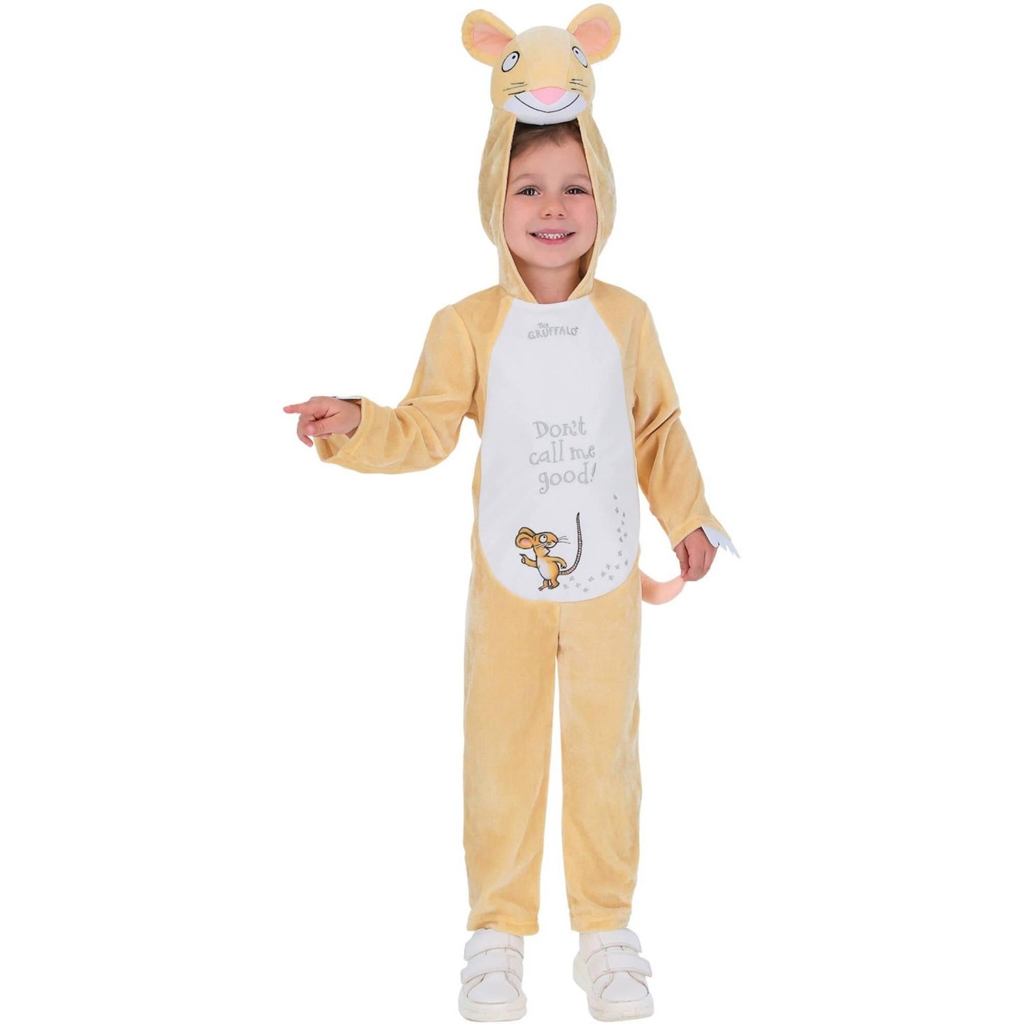 Beige - Back - The Gruffalo Childrens-Kids Julia Donaldson Mouse Costume Set