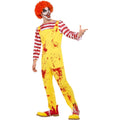 Yellow-Red-White - Lifestyle - Smiffys Mens Kreepy Killer Clown Costume Jumpsuit