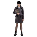 Black-Green-Grey - Front - Smiffys Girls Uniform School Costume Set