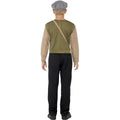 Green-Beige-Grey - Side - Smiffys Boys Evacuee Costume Set