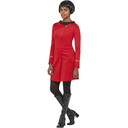 Red - Back - Star Trek Womens-Ladies Original Series Operations Uniform Costume Dress