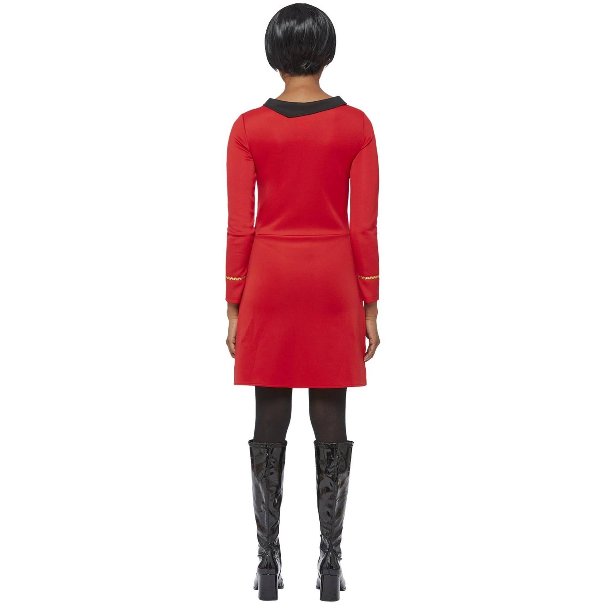 Red - Side - Star Trek Womens-Ladies Original Series Operations Uniform Costume Dress