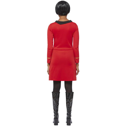 Red - Side - Star Trek Womens-Ladies Original Series Operations Uniform Costume Dress
