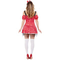 Red-Black-White - Side - Smiffys Womens-Ladies Madame Mouse Costume Set