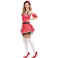 Red-Black-White - Lifestyle - Smiffys Womens-Ladies Madame Mouse Costume Set
