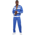 Blue-White - Front - Smiffys Mens Scouser Costume Tracksuit Set