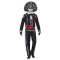 Black - Front - Smiffys Mens Deluxe Senor Bones Day Of The Dead Costume Set