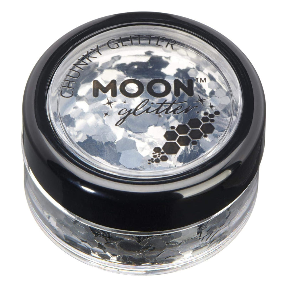 Silver - Back - Moon Glitter Classic Chunky Glitter