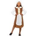 Brown - Back - Smiffys Girls Tudor Costume Set