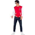 Red-White - Pack Shot - Smiffys Unisex Adult 50s Jock Letterman Varsity Jacket