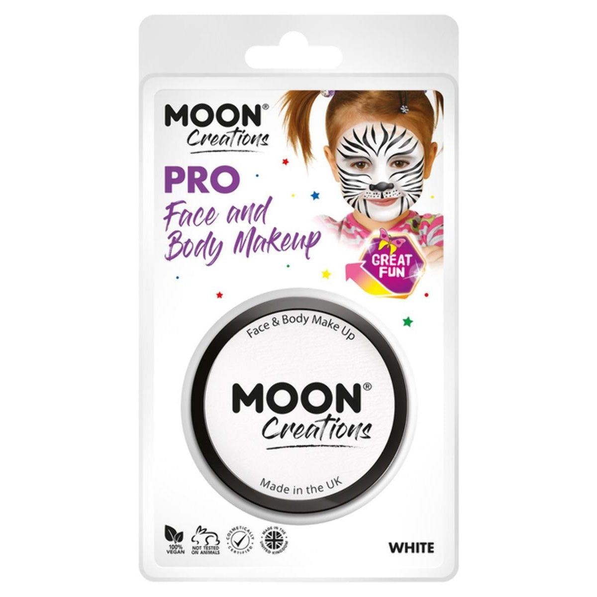 White - Front - Moon Creations Pro Costume Make-Up