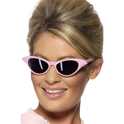 Pink - Back - Smiffys Flyaway Style Rock & Roll Costume Sunglasses