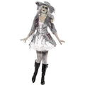 Grey - Back - Smiffys Womens-Ladies Deluxe Ship Pirate Treasure Ghost Costume Set