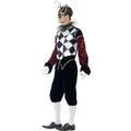 Black - Lifestyle - Smiffys Mens Gothic Venetian Harlequin Costume Set