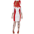 White-Red - Side - Smiffys Womens-Ladies Zombie Nurse Plus Costume Set