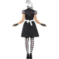 Black-White - Side - Smiffys Womens-Ladies Alice Gothic Costume Set