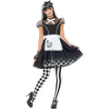 Black-White - Pack Shot - Smiffys Womens-Ladies Alice Gothic Costume Set