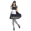 Black-White - Front - Smiffys Womens-Ladies Alice Gothic Costume Set