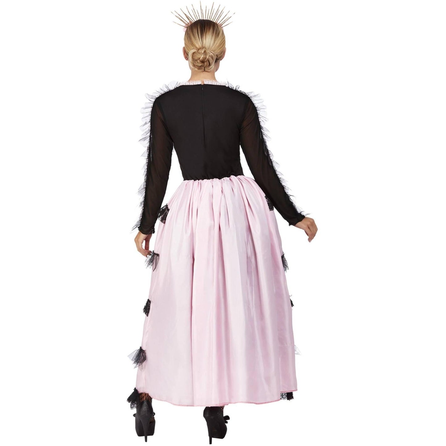 Pink-Black - Side - Smiffys Womens-Ladies Deluxe Senorita Day Of The Dead Costume Set