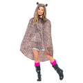 White-Black-Brown - Front - Smiffys Unisex Adult Leopard Print Party Poncho