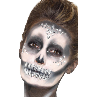 Silver - Back - Smiffys Make-Up FX Gemstone Face Jewels (Pack of 100)