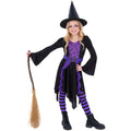 Black-Purple - Back - Smiffys Girls Practical Spell Witch Costume Set