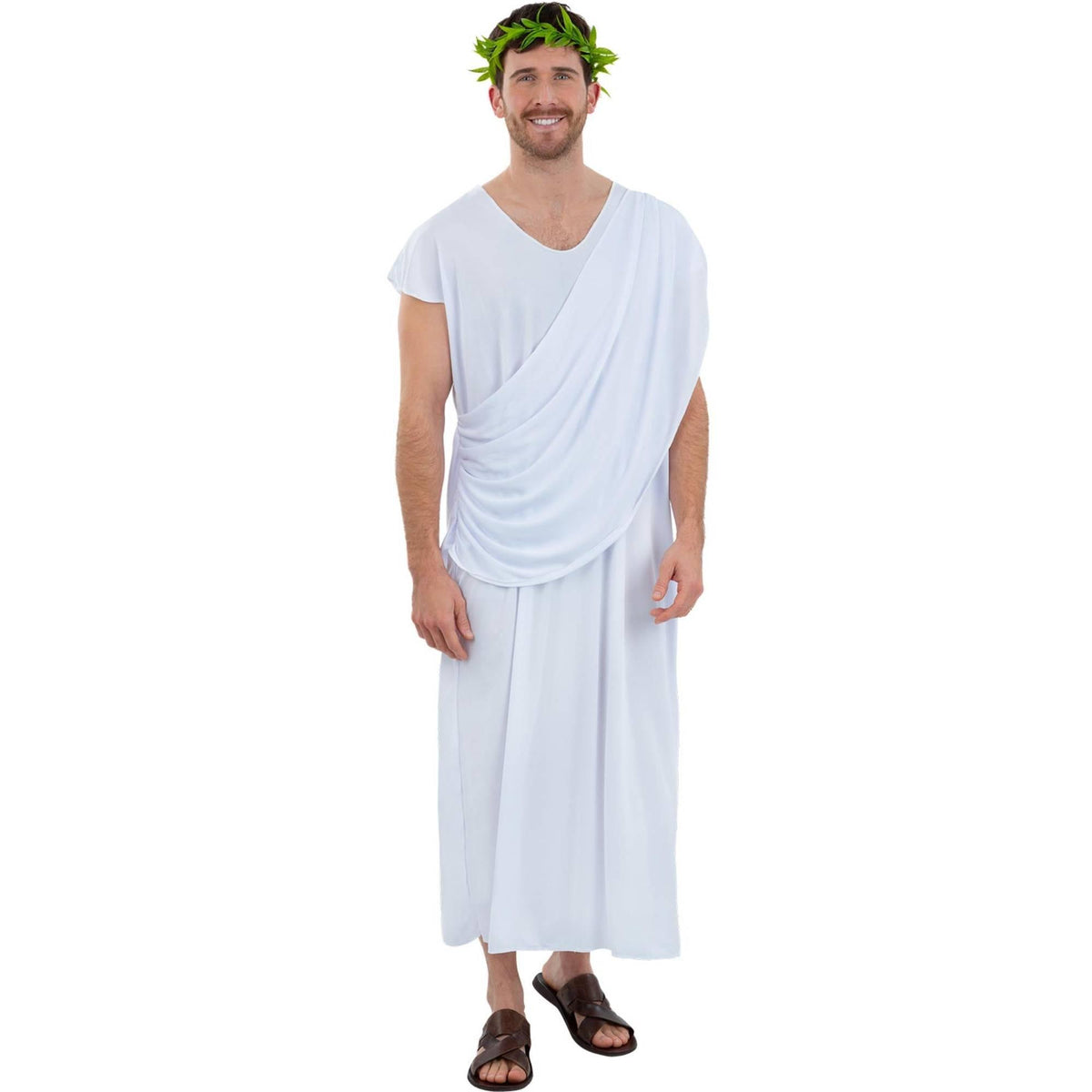White - Back - Smiffys Unisex Adult Toga Costume Robe