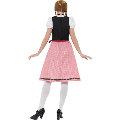 White-Red-Black - Back - Smiffys Womens-Ladies Bavarian Tavern Maid Costume Set
