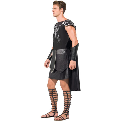 Black - Side - Smiffys Mens Gladiator Costume Set