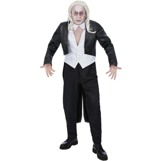 Black-White - Front - The Rocky Horror Picture Show Mens Riff Raff Costume Set