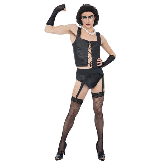 Black - Front - The Rocky Horror Picture Show Mens Frank-N-Furter Costume Set