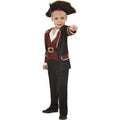 Black-Red - Back - Smiffys Childrens-Kids Deluxe Swashbuckler Pirate Costume Set