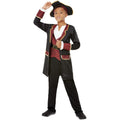 Black-Red - Side - Smiffys Childrens-Kids Deluxe Swashbuckler Pirate Costume Set