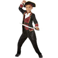 Black-Red - Lifestyle - Smiffys Childrens-Kids Deluxe Swashbuckler Pirate Costume Set