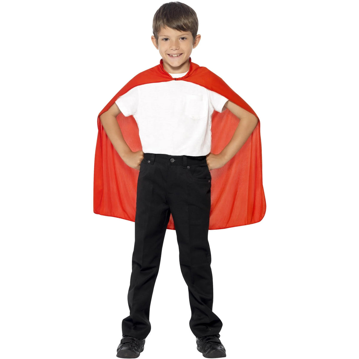 Red - Front - Smiffys Childrens-Kids Plain Cape