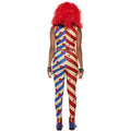 Multicoloured - Back - Smiffys Womens-Ladies Creepy Clown Costume Set
