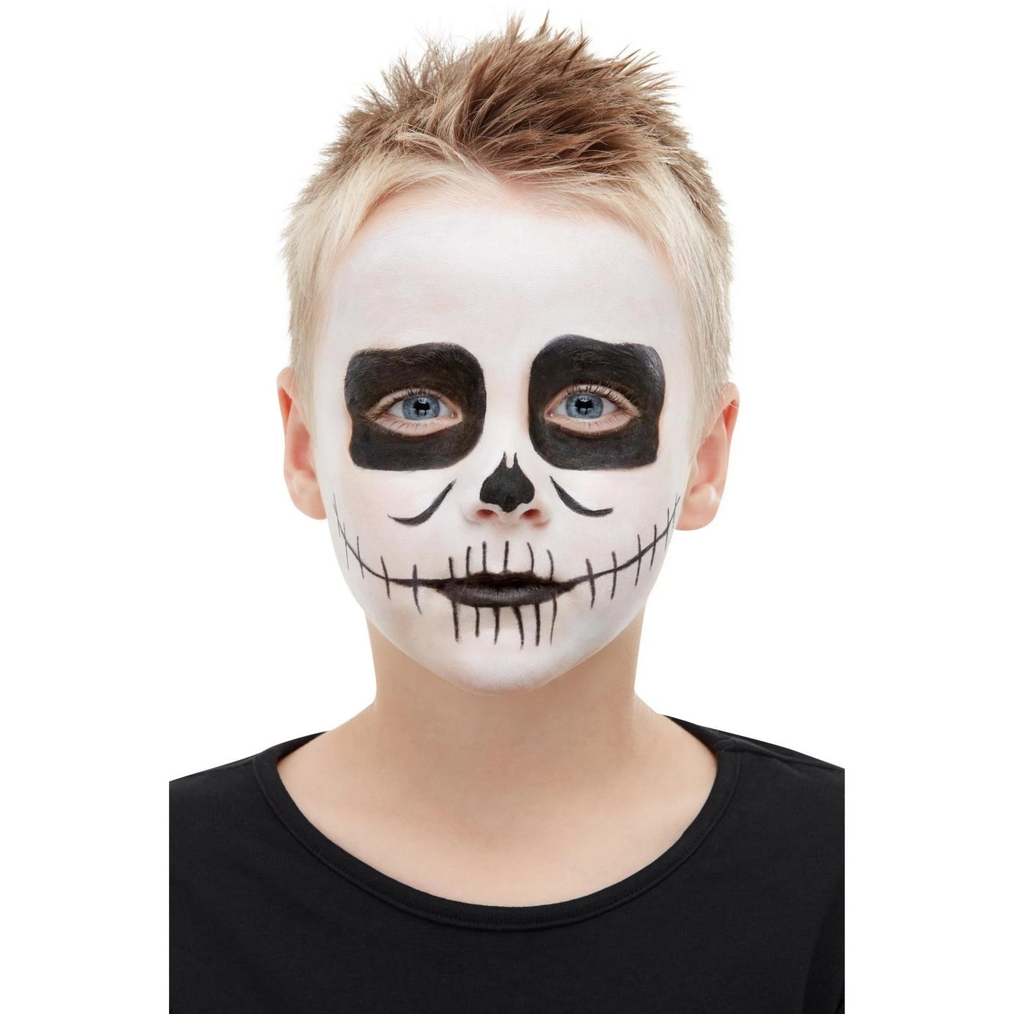 White-Black - Side - Smiffys Skeleton Costume Make-Up Set