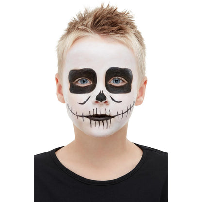 White-Black - Side - Smiffys Skeleton Costume Make-Up Set