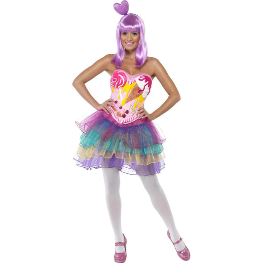 Multicoloured - Front - Smiffys Womens-Ladies Candy Queen Costume
